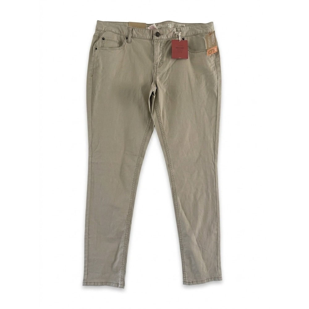 Mossimo Supply Co‎ Skinny Pants Womens 13 Khaki Low Rise Fit 6 Stretch Chino
